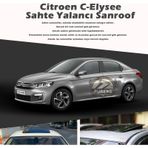 Citroen C-elysee Parlak Siyah Yalancı Çakma Sahte Sunroof