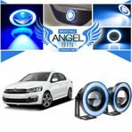 Citroen C Elysee Uyumlu, Universal Mercekli Led Angel Sis Farı, 76mm Buz Mavi Renk