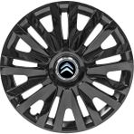 Citroen C1 15 Inç Jant Kapağı Amblemli Piano Black 4'lü Set 209