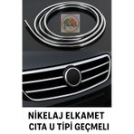 Citroen C3 Picasso Uyumlu Nikelaj U Tipi Nikelaj Çıta – Kapı & Panjur İçin Krom Detay 15 Metre
