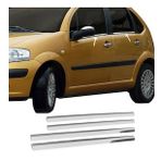 Citroen C3 Tk 2002-2009 Paslanmaz Çelik 4 Parça Krom Cam Çıtası