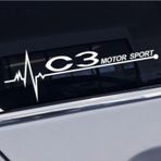 Citroen C3 Yan Cam Sticker Oto Kapı Çıkartma 20cmx7cm