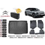 Citroen C4 2022 Model Bagaj Havuzu+4d Araca Özel Havuzlu Paspas Takımıı Rice - Siyah