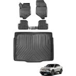Citroen C4 2024 Model Bagaj Havuzu+Araca Özel Üretim 3D Havuzlu Paspas - Siyah