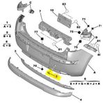 Citroen C4 Arka Tampon Çeki Kapak (2004-2011) 1.6, 1.4, 1.6 Hdı 7414Jz