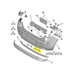 Citroen C4 Arka Tampon Çeki Kapak 2004-2011 7414jz Mga941790 1.6, 1.4, 1.6 Hdı