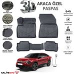 Citroen C4 Elektrikli 2022 Model Tam Uyumlu Kokusuz 3D Havuzlu Paspas - Siyah