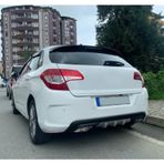 Citroen C4 Uyumlu Body Kit Difüzör 2 Çıkış Gri Kare