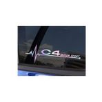 Citroen C4 Yan Cam Sticker Oto Kapı 20 Cm X 7 Cm Holo-Chroma