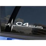 Citroen C4 Yan Cam Sticker Oto Kapı Çıkartma 20 x 7 cm