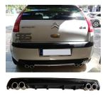 Citroen Difüzör Arka Tampon Eki 4 Egzoz Çıkışlı Siyah Lüx Tip