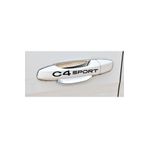Citroen ile Uyumlu C4 İçin Uyumlu Aksesuar Sport Kapı Kolu Sticker Set 8 Adet 10 x 1,5 Cm