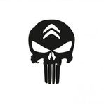 Citroen Kuru Kafa Punisher Araba Sticker Yapıştırma