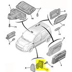 Citroen Nemo Kapı İşık Otomatiği (2008-2016) 6366F6 1.3, 1.4 Hdı
