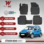 Citroen Nemo Paspas 2008 Sonrası 3D Havuzlu Paspas Seti - Siyah