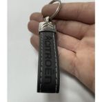 Citroen Ve Logolu Deri Anahtarlık (Siyah)