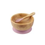 Citron 1073612 Blush Pink Vakum Tabanlı Organik Bambu Kase Seti