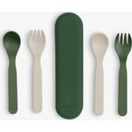 Citron 1196953 Yeşil Krem Bio-Based 2'li Çatal Kaşık Takımı ve Kutusu