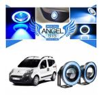 Citroën Nemo Uyumlu, Universal Mercekli Led Angel Sis Farı, 76mm Buz Mavi Renk