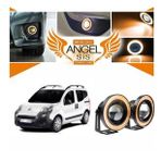 Citroën Nemo Uyumlu, Universal Mercekli Led Angel Sis Farı, 76mm Turuncu Renk