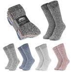 CityComfort Kadın çorabı, 5'li veya 2'li paket, yumuşak yumuşak çoraplar, kadınlar ve gençler için, kış için sıcak tutan yün çorap, Çok Renkli Marl, 41-44