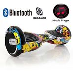 Citymate CS-600 Kasa Sarı Grafiti 6.5 Bluetooth Hoparlörlü Elektrikli Kaykay Hoverboard ve Çanta