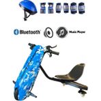 Citymate Drift Car Bluetooth Hoparlörlü Graffiti Desenli Drift Scooter Kask-Dizlik Seti Hediyeli - KASA25