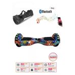 CityMate Elektrikli Kaykay Full Ledli Hoverboard Bluetooth Hoparlörlü 6.5 Inch Çanta Hediyeli D11