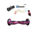 CityMate Elektrikli Kaykay Full Ledli Hoverboard Bluetooth Hoparlörlü 6.5 Inch Çanta Hediyeli D13
