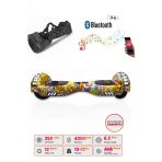 CityMate Elektrikli Kaykay Full Ledli Hoverboard Bluetooth Hoparlörlü 6.5 Inch Çanta Hediyeli D25