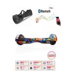 CityMate Elektrikli Kaykay Full Ledli Hoverboard Bluetooth Hoparlörlü 6.5 Inch Çanta Hediyeli D26