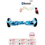 Citymate Elektrikli Kaykay Hoverboard 6.5 Inch Mavi Kamuflaj Grafity Desenli Akıllı Dengeli D03