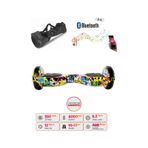 Citymate Elektrikli Kaykay Hoverboard Bluetooth Hoparlörlü 6.5 İnç Grafiti D01 +Çanta