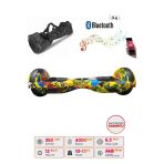 CityMate Elektrikli Kaykay Hoverboard Bluetooth Hoparlörlü 6.5 İnç Grafiti D21 - Çanta Hediye