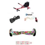 CityMate Elektrikli Kaykay Scooter Akıllı Denge Hoverboard + HoverKart + Çanta FULL LEDLİ EXTREM PAKET D04