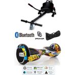 Citymate Elektrikli Kaykay Scooter Hoverboard Akıllı Dengeli + Hover Kart + Çanta Full Paket - SarıGrafit