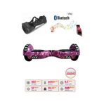 Citymate Hoverboard 6.5 inch Elektrikli Kaykay Scooter Full Ledli Bluetooth Hoparlörlü Çanta Hediye D01 cok-renkli