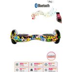 Citymate Sarı Elektrikli Kaykay Hoverboard Grafity Desenli D01