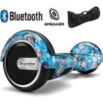 Citymate Smart Balance Elektrikli Kaykay Hoverboard Çanta Hediyeli Bluetooth Hoparlörlü Desenli - DESEN22