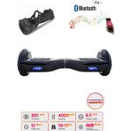 CityMate Smart Store Hoverboard Elektrikli Kaykay Bluetooth Hoparlörlü 6.5 Inch Çanta Hediyeli Siyah