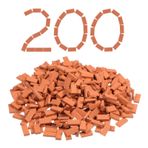 Civaner 200 Adet Peyzaj için Mini Tuğlalar Küçük Minyatür Küçük Model El Sanatları için Duvar Tuğlaları Oyuncak Evi Bahçe Aksesuarları için Gerçekçi Sahte Bloklar, 1/35 Ölçekli