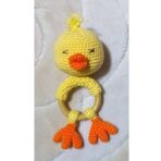 Civciv Diş Kaşıyıcı Çıngırak Amigurumi Organik Oyuncak