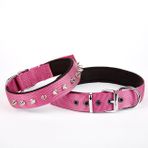 Çivi Desenli Köpek Tasması 2,5*60 Cm Mor