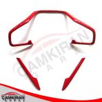 Cıvıc Fc5 2016-2021 Içın Uyumlu Dıreksıyon Kaplama Setı Kırmızı 3 Parça