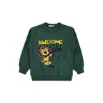Civil Awesome Aslan Baskılı Erkek Çocuk Sweatshirt, 2-3 Yaş, V5D94268426S1, Çam Yeşili, erkek-çocuk