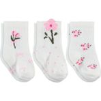 Civil Baby 3D Çiçek Desen 3'lü 6- Bebek Kız Çorap Set - Standart - 18 Ay