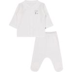 Civil Baby Ayıcık Baskılı 1-9 Ay Pijama Takımı - Ekru 6-9 Ay