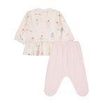 Civil Baby Balerin Empirme 1-9 Ay Pijama Takımı - Ekru 9-12 Ay