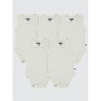 Civil Baby Bebek 5'li Çıtçıtlı Badi 0-3 Ay Beyaz