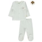 Civil Baby Bebek Organik Pijama Takımı 0-6 Ay Ekru